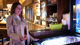 -BralessForever.com- Hotwife Veerle - Flashing in the