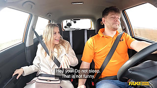 Fake Driving School - Road Rage Followed by Rough Fuck, Lucky Bee Cant Wait for a Facial