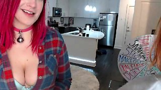 Amateur redhead poses and masturbates with toys