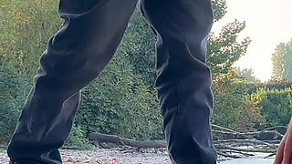 Nude Beach Tease: Helping a Voyeur Cum Hard