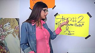 Arab girl sucking dick first time BJ Lessons with Mia Khalifa
