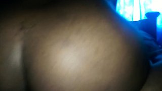 Big-Bootied Black Amateur Rides Reverse Cowgirl Style