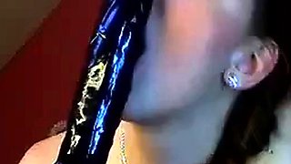 Big Dildo Blowjob by Aurelie on Webcam