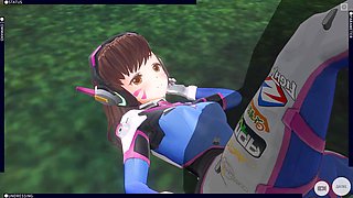 Hentai petite, chinese cosplay masturbate dva, 3d