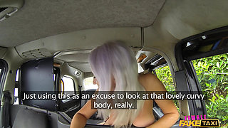 Female Fake Taxi - Busty Blonde Lu Elissa Licks Her First Pussy