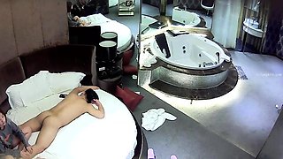 Beautiful brunette caught fucking on hidden cam massage