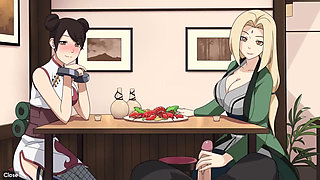 Naruto - Kunoichi Trainer - Part 19 - Tsunade Handjob Under Table by Loveskysanx