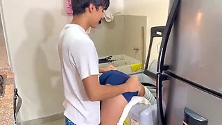 My Little Sister Gets Trapped in the Washing Machine: I Can't Resist Fucking Her Rough and Cumming in Her Backside