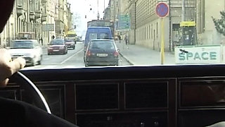 She Is German Office Secretary Who Likes to Please Her Boss in the Car