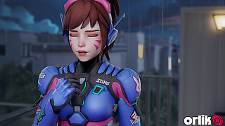 Hot D.va BBC Deepthroat Service & Tight Pussy Fuck in Condom - 3D Overwatch Animation