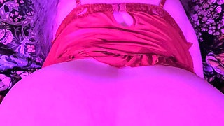 Sex Toy Play with a Nylon Foot Job, Cumming on Her Feet!