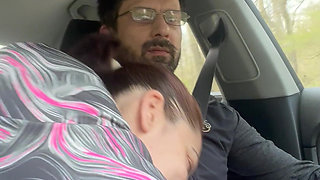 She Couldn’t Wait - MILF Blowjob & Handjob While Driving - Public Car Sex Kingyordanov