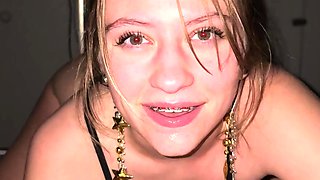 Sexy Teen Brunette Chick Handjobs POV