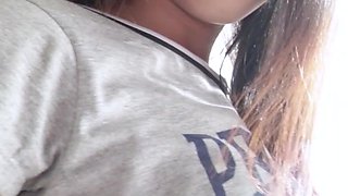 Cute faced Thai ladyboy 18yo schoolgirl Lee banged