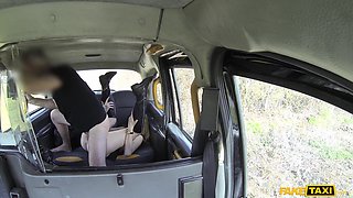 Brunette's Wild Passion in Intense Backseat Ride