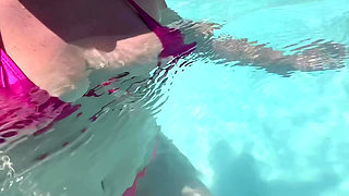 Artemisia Love Showing Her Juicy Perfect Tits Wearing a Sexy Bikini at the Pool