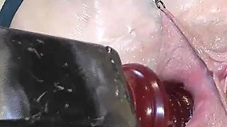 Far Spread Pussy Fucked by Machine 328 E