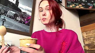 Eclipse Karma shows off her flashing tits while exploring the edge of the world