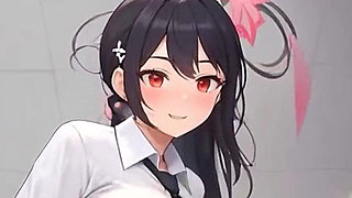 Waifu Secretary POV - Latina & Colored Hair Office Close-up Teasing