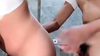 Appetising teen in hardcore doggystyle action