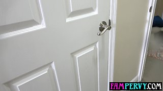Showering teen stepsister fuck perv stud