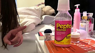 Sexy teen ebony solo toy masturbation
