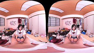 Japanese Students Surrenders to Wild Passion in Virtual Reality
