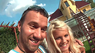 Amateur Cum Swallow and Gangbang Orgy in My Backyard with Many Girls