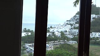 On the Beach I Filmed My Stepmother's Delicious Hairy Pussy and She Happily Showed It off