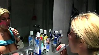 Big-Titted German Girl's Naughty Bathroom Surprise