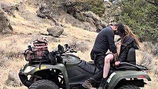 Amateur couple went out quad biking and stop for a quickie