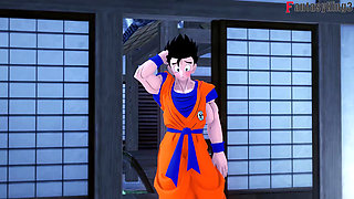 Chichi gets stuck in the sink and gohan fucks her - DragonBall Zex Series