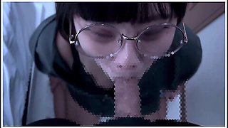 After A Junior College Student Gave Him A Nice Blow Job, He Shot A Lot Of Sperm On His Chest