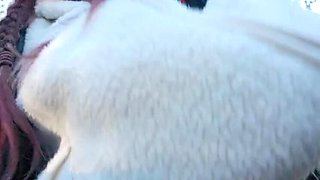 Nerdy Faery Outdoor Pee Desperation - Hairy Pussy Pissing in Tight Jeans HD