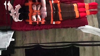 Part 3 - Tape Bondage, Pantyhose Layering, Nipple BDSM, Orgasms