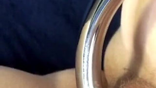 Sensual Squirting in Wolford Stockings, Njoy Wand, Big Clit Redhead