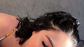 Hot amateur teen blowjob and facial HD video