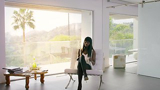 Ebony babe ana gets her asshole gapped by french stud