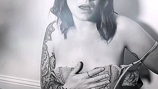 Amateur striptease and Solo masturbation