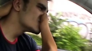 he has to smell her stinky feet while driving the car
