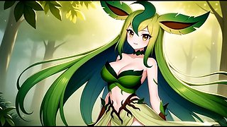 Thigh job, pokemon hentai, anime