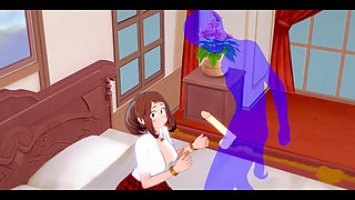 My Hero Academia Hentai - Uraraka Blowjob and Fucked - Japanese Asian Manga Anime Film Game Porn