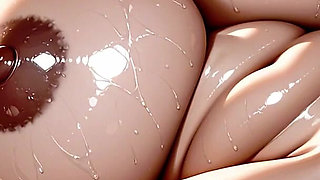Massive Boobs MILFs in Bed Dildoing Ass