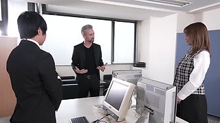 Mio Shido Office Worker-Interracial Threesome