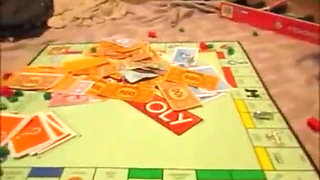 Wife Gets Pussy Creampie Bareback Playing Monopoly with Friends