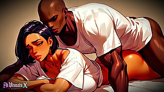 (4K) AI 3D Animated - Hot Big Ass Latina & BBC Interracial Fucking (AI Visuals X)