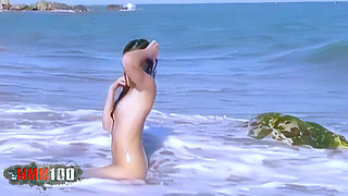 Alys Rebel: Nice Teen Brunette Alys Rebel Removing Clothes