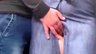 Niki Love69 Subway Fingering With Old Man Perv - Wet Pussy Play in Public