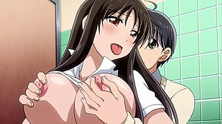 Schoolgirl Waifuengine in a steamy manga scene