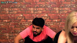 CFNM yoga ladies wank cock in group